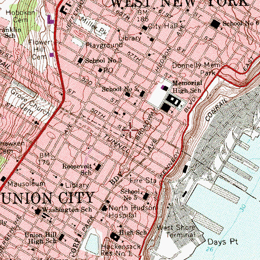Topographic Map of Evangelical Pentecostal Church, NJ