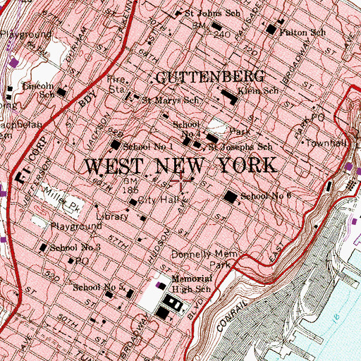 Topographic Map of Pentecostal Church of Jesus, NJ