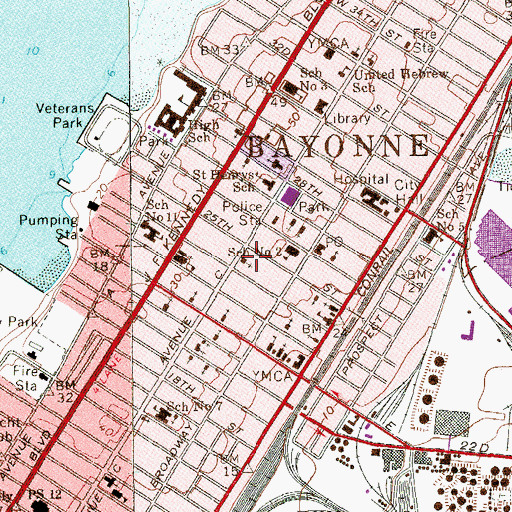 Topographic Map of Defenders of the Christian Faith Church, NJ