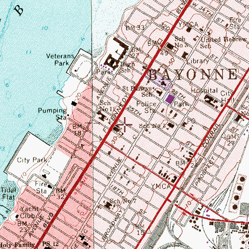 Topographic Map of Our Lady of Assumption Church, NJ