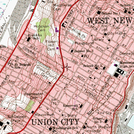 Topographic Map of Gospel Tabernacle, NJ