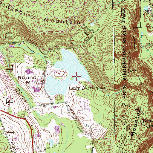 Topographic Map of Chauncey Island, CT