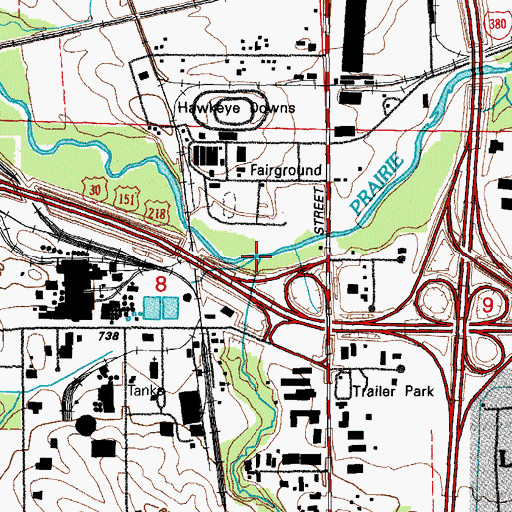 Topographic Map of Willow Creek, IA