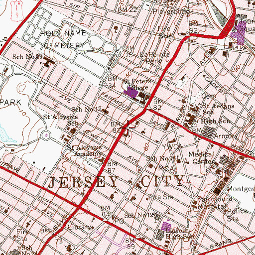 Topographic Map of Boyd-McGuiness Park, NJ