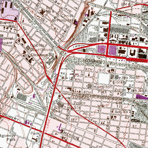 Topographic Map of Jones Park, NJ