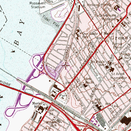 Topographic Map of McGovern Park, NJ