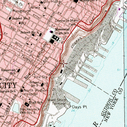 Topographic Map of Old Glory Park, NJ