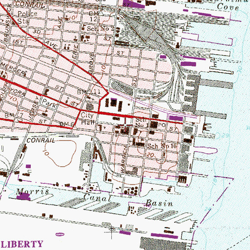 Topographic Map of Liberty Academy Charter School, NJ