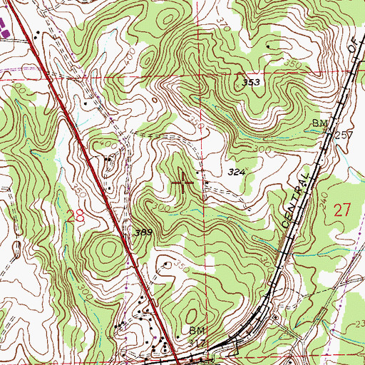 Topographic Map of Fort Mitchell National Cemetery, AL