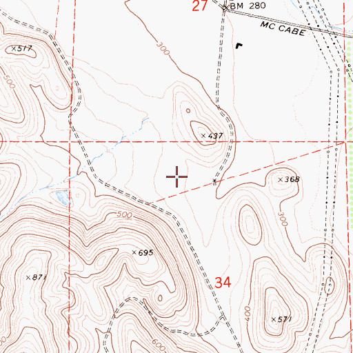 Topographic Map of San Joaquin Valley National Cemetery, CA