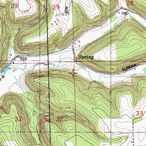 Topographic Map of Eureka Maple Woods State Natural Area, WI