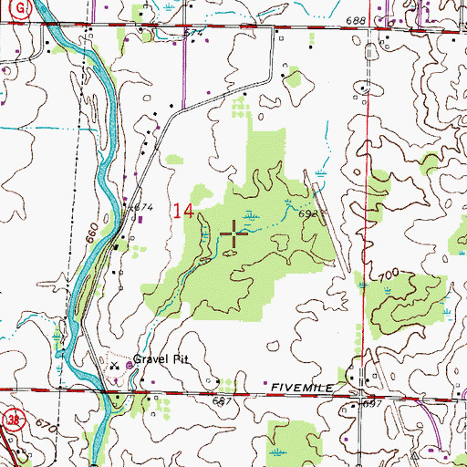 Topographic Map of Renak-Polak Maple-Beech Woods State Natural Area, WI