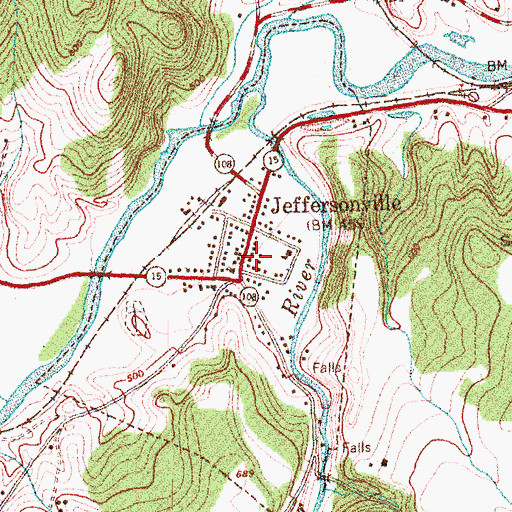 Topographic Map of Cambridge Town Hall, VT