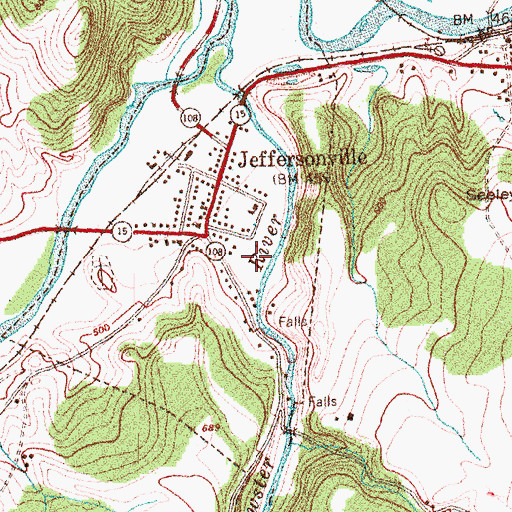 Topographic Map of Cambridge Town Fire Department, VT