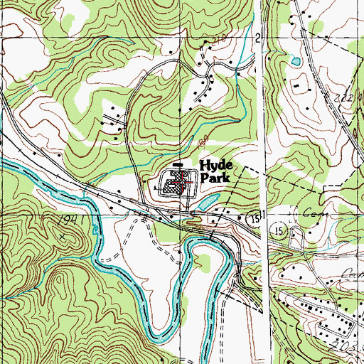 Topographic Map of Lamoille Union Middle and High School, VT