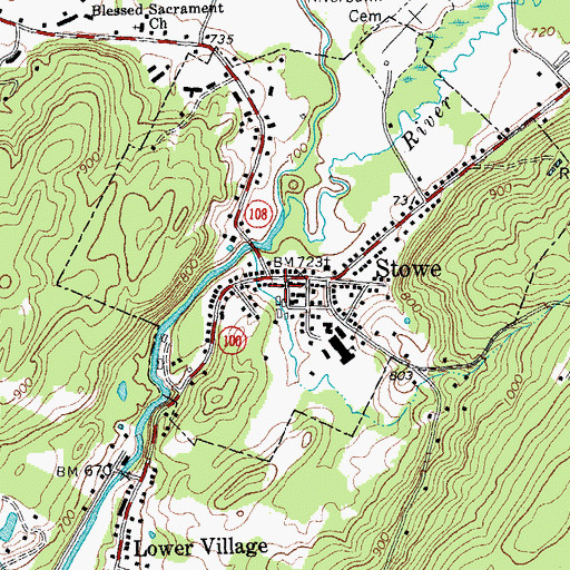 Topographic Map of Vermont Ski Museum, VT