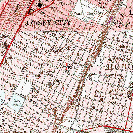 Topographic Map of Congregation Mount Sinai, NJ