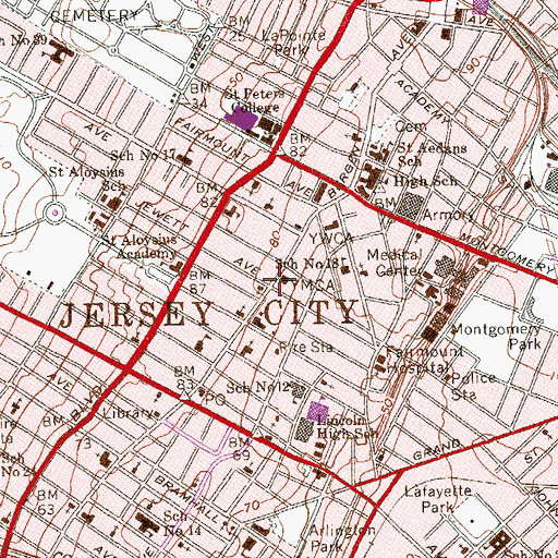 Topographic Map of Good Shepherd Church of Christ, NJ