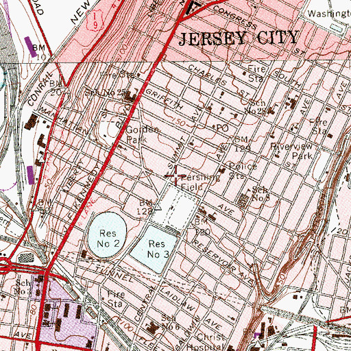 Topographic Map of Grace Gospel Chapel, NJ