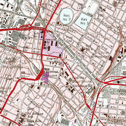 Topographic Map of Igelsia Cristiana Reformada, NJ