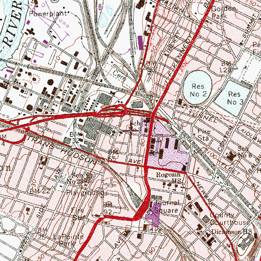 Topographic Map of Saint Ann's Church, NJ