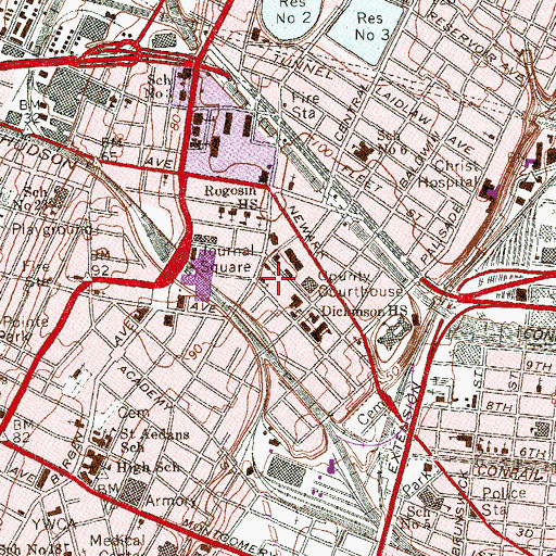 Topographic Map of Saint Demetrios Greek Orthodox Church, NJ