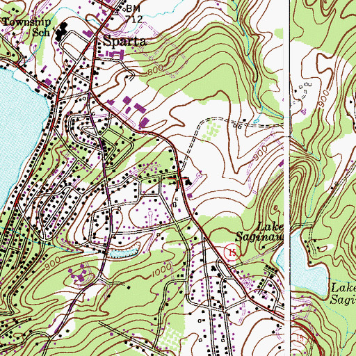 Topographic Map of First Church of Christ Scientist, NJ