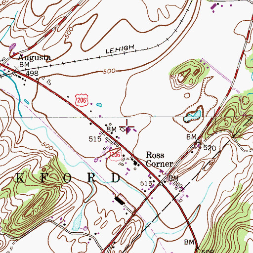 Topographic Map of Ideal Farms, NJ