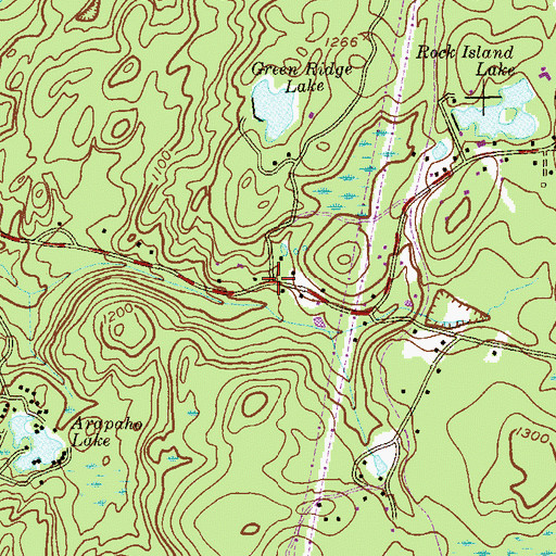 Topographic Map of Mahola, NJ