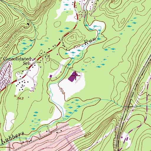 Topographic Map of Byram Township Intermediate Elementary School, NJ