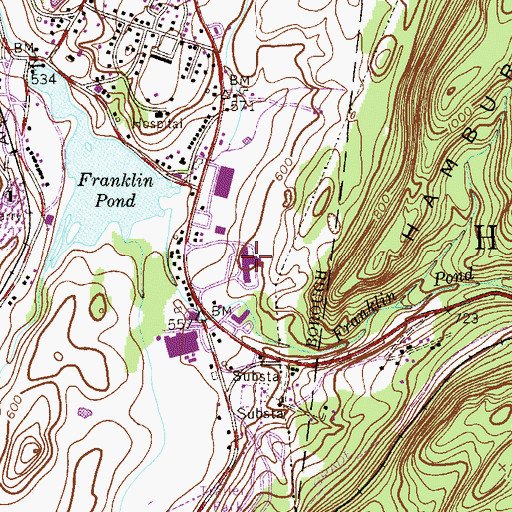 Topographic Map of Hardyston Township Elementary School, NJ