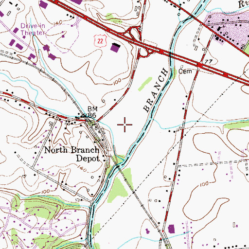 Topographic Map of Ralph Reeve Cultural Center, NJ