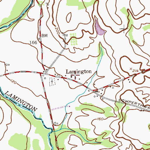 Topographic Map of Lamington Presbyterian Church, NJ