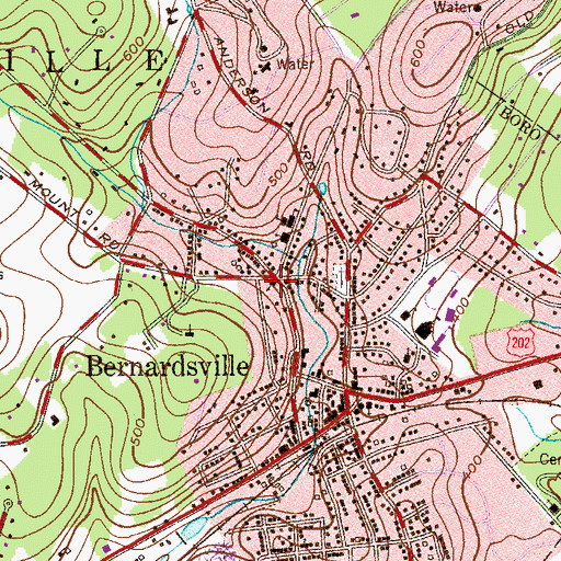 Topographic Map of Saint Bernard's Episcopal Church, NJ