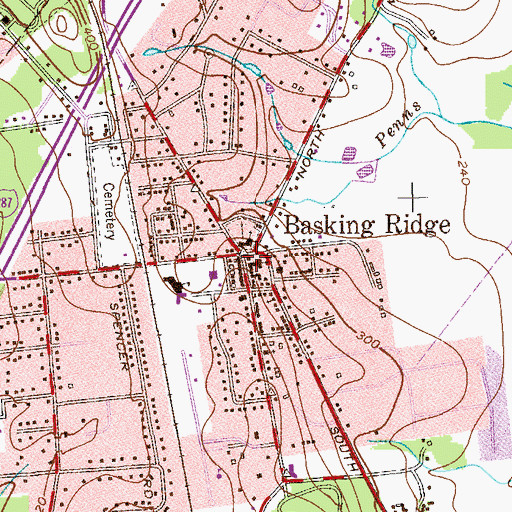 Topographic Map of Bishop Janes United Methodist Church, NJ
