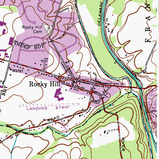 Topographic Map of First Reformed Church, NJ