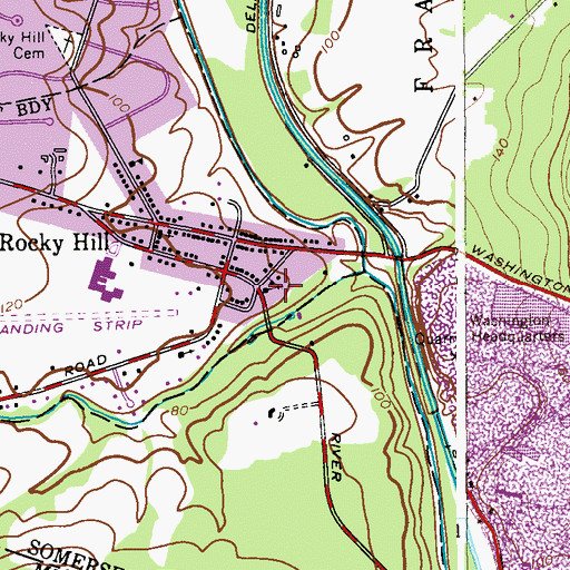 Topographic Map of Trinity Church, NJ