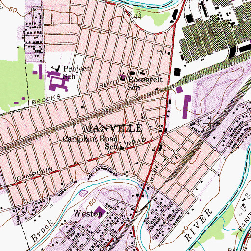 Topographic Map of Saints Peter and Paul Orthodox Church, NJ