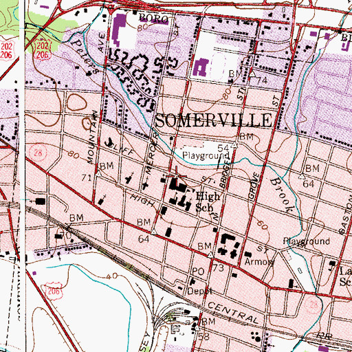 Topographic Map of Saint Thomas African Methodist Episcopal Zion Church, NJ
