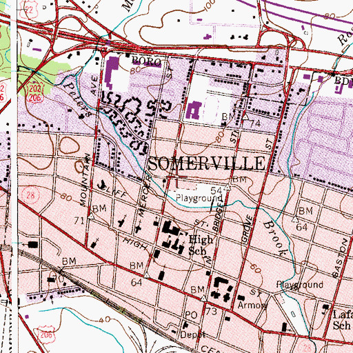 Topographic Map of Shiloh Pentecostal Church, NJ