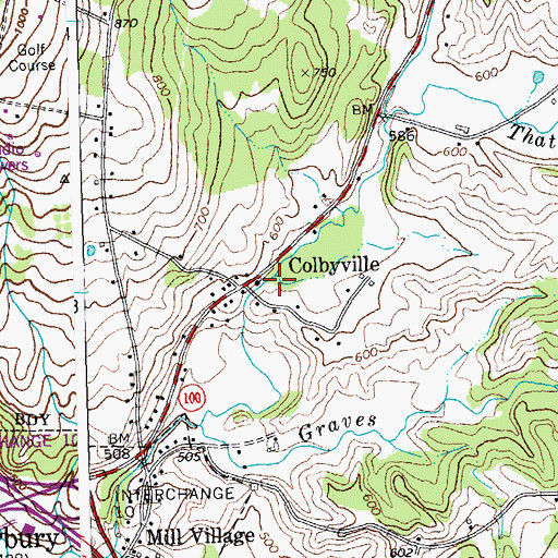 Topographic Map of Waterbury Alliance Church, VT