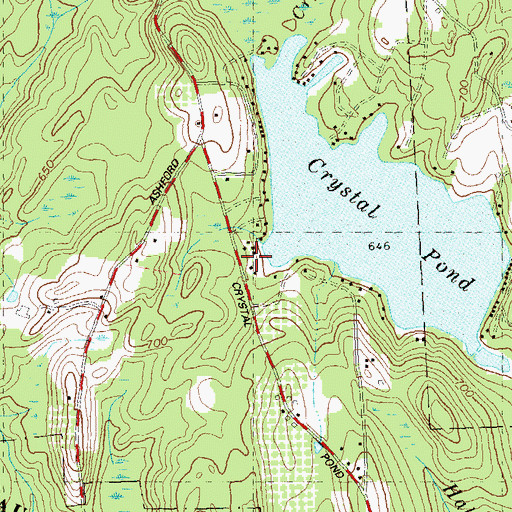 Topographic Map of Camp Eastford, CT