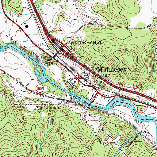 Topographic Map of Camp Meade Military Museum, VT