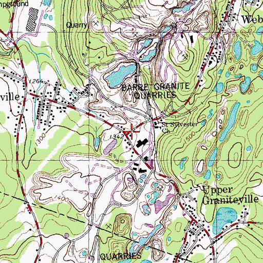 Topographic Map of Green Mouintain Power Substation Number 1, VT