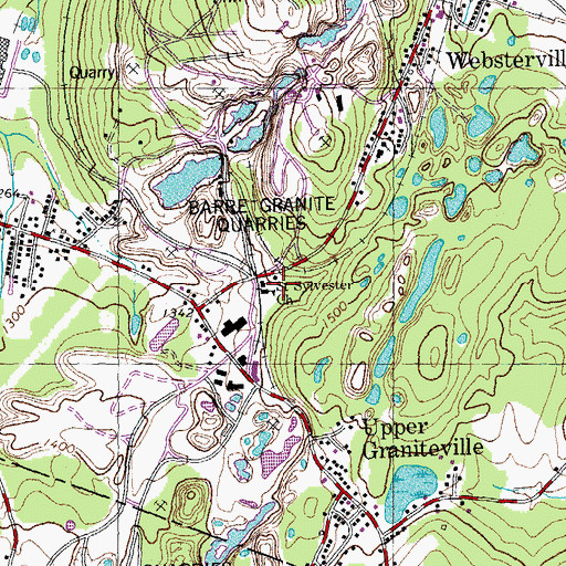Topographic Map of Saint Sylvester Roman Catholic Church, VT