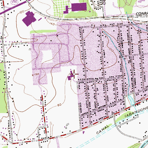 Topographic Map of Bradley Gardens Elementary School, NJ