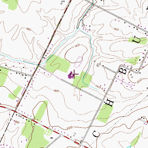 Topographic Map of Central Middle School, NJ