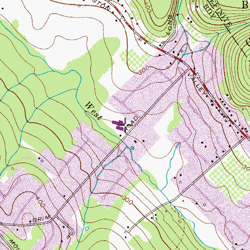 Topographic Map of Crim Elementary School, NJ