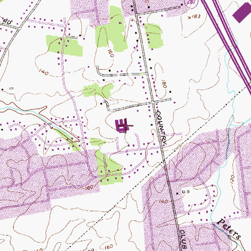 Topographic Map of Eisenhower Intermediate School, NJ