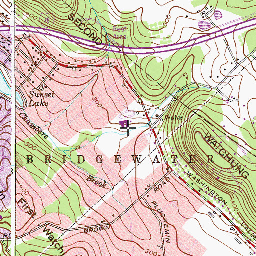 Topographic Map of Hamilton Elementary School, NJ
